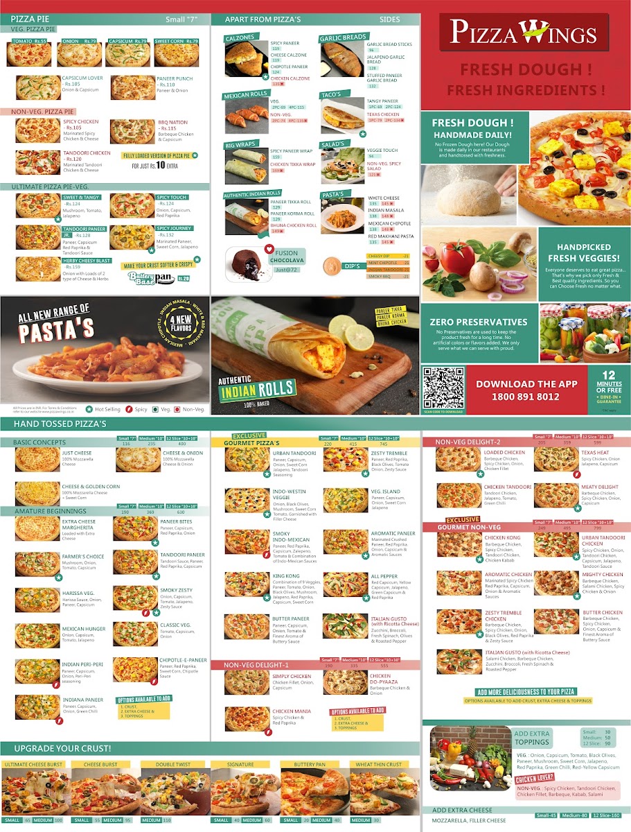 Menu Pizza Wings | Bahu Plaza (Jammu)-1